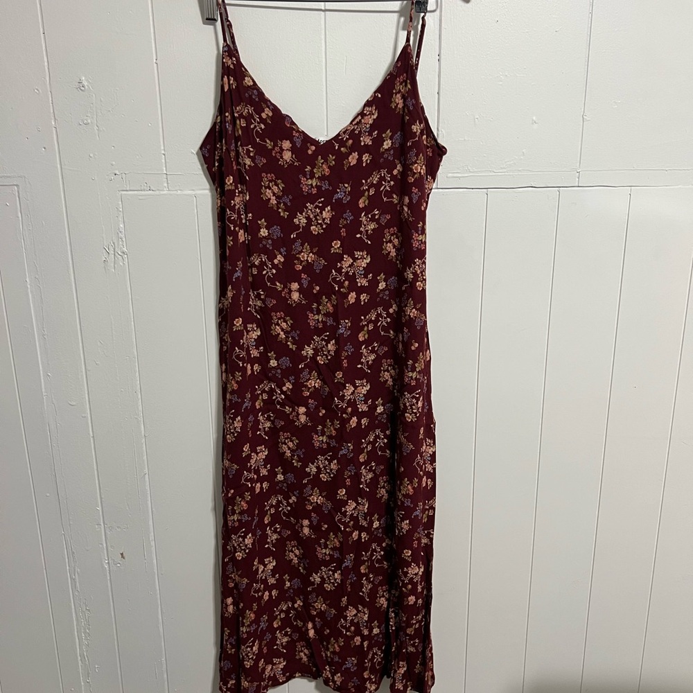Women’s REFORMATION RED FLORAL MIDI DRESS size 12 - Picture 1 of 10